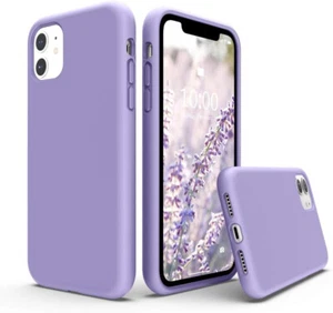 Funda de teléfono púrpura claro para iPhone 11 6.1" - Silicona líquida - Antigolpes - Nueva - Imagen 1 de 7
