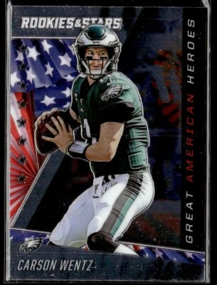 2020 Panini Rookies and Stars Carson Wentz Great American Heroes #GAH-6 Eagles - Image 1 of 2