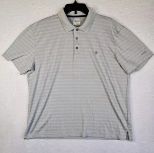IZOD Golf Polo Shirt Mens Size Large Short Sleeve 100% Polyester Gray - Picture 1 of 12