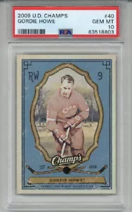 2009 UPPER DECK CHAMP'S #40 GORDIE HOWE HOCKEY CARD RED WINGS PSA 10 LOW POP - Picture 1 of 2