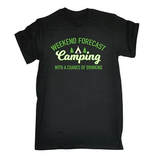 Camping With A Chance Of Drinking T-SHIRT Tee Top Funny Present birthday gift - Picture 1 of 8