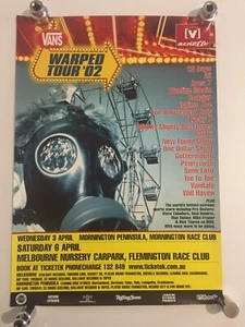 PÓSTER PROMOCIONAL FURGONETAS..WARPED TOUR 2002 69x42cm..ex estado - Imagen 1 de 12