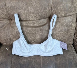Smart & Sexy Komfort Baumwolle U-Ausschnitt Ungefüttert Bügel BH Grau 34C Neu mit Etikett - Bild 1 von 10
