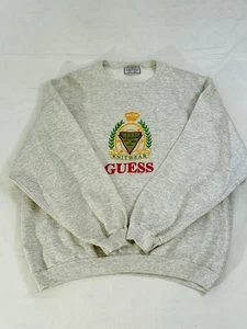 Sudadera vintage Guess para hombre XL prendas de punto escudo bordado pulóver EE. UU. AÑOS 90 - Imagen 1 de 5