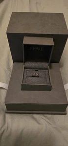 Vera Wang 18ct White Gold 0.12ct Diamond & Sapphire Ring Size J RRP £1500 - Picture 1 of 11
