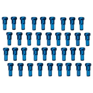 Tusk Impact Wheel Replacement Spoke Nipple Kit Front Blue For KTM 200 EXC 2003 - Picture 1 of 7