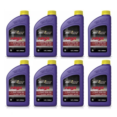 Royal Purple HMX SAE 10W-30 High Mileage Engine Motor Oil 1 Qt. Bottles Set of 8 Foto 1 de 4