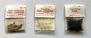 Peco Streamline SL-10 / SL-11 / SL-14 - 1 Pack of Each  Track Joiners & Pins NIP - Picture 1 of 2