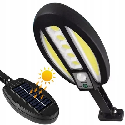Solarlampe 95LED Solarleuchte Witterungsbeständig Bewegungsensor Fluter Strahler - Bild 1 von 4
