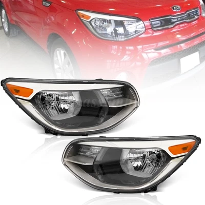 For 2014 2015 2016 2017 2018 2019 Kia Soul Halogen Headlights Pair Headlamps Foto 1 de 4