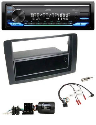 JVC Bluetooth DAB USB Lenkrad Autoradio für Fiat Idea 2006-2012 schwarz - Bild 1 von 4