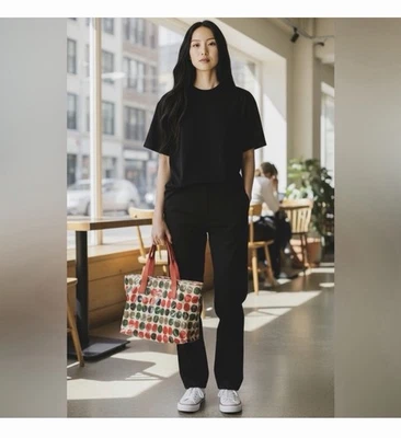 Bolso de Mano (J.Crew) a Lunares con Asas Naranja Foto 1 de 4