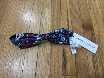 Janie And Jack Blue Floral Baby/Toddler One Size Fits All Bow Headband - Image 1 of 3