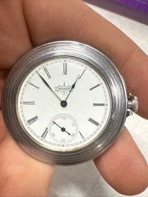 RELOJ BOLSILLO ELGIN MODELO 2 GRADO 117 6s 7J 1897 funcionando muy bien. Foto 1 de 4