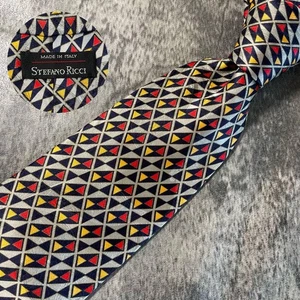 Stefano Ricci Grey Silk Tie Business Formal Classic Neckwear - Picture 1 of 9