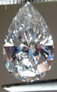 3.25 Ct Vvs1 White j-k Color Pear Loose Moissanite Diamond For Rings/Earrings - Picture 1 of 1