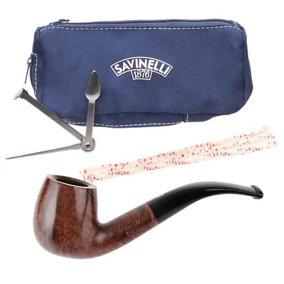 NUEVO Savinelli One Starter Kit Smooth 601 Pipa de Tabaco + Accesorios Foto 1 de 4