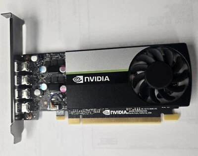 NVIDIA T1000 DW8FN Graphics card 4GB GDDR6 PCIe 3.0 x16 low profile 4x Mini DP - Image 1 of 4