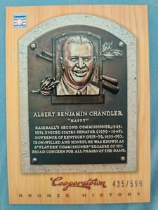 ALBERT HAPPY CHANDLER 2012 Panini Cooperstown History Bronze /599 Card PWE