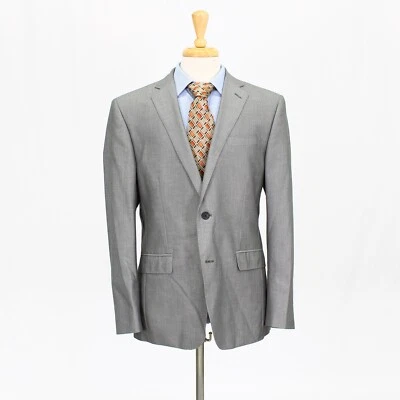 Chaqueta Blazer Abrigo Deportivo J. Ferrar 40R Gris Poliéster Sólido Dos Botones Foto 1 de 4