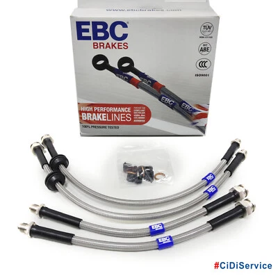 Kit Tubi Freno in Treccia d'Acciaio EBC Mini F55 F56 F57 impianto Brembo - Imagen 1 de 4