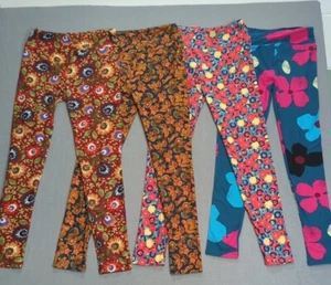 LuLaRoe 4 Pair Multicolored. One Size Leggings -Excellent Pre Owned Condition - Picture 1 of 2