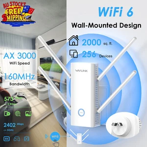 2025 New WiFi AmplifierWAVLINK AX3000 Dual Band Wi-Fi 6 Repeater/AP/Router - Picture 1 of 12