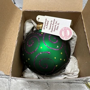 Vintage Varsovia Fine Glass Christmas Ornament “Aladdin” European Ornaments 3.5” - Picture 1 of 8
