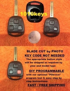 (BLADE CUT by PHOTO) 2 FOB REMOTE KEYS w/4D CHIP DIY POSSIBLE for LEXUS - Picture 1 of 7