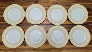 Extremely RARE - Antique Set of 8 Lenox Beltane Yellow Luncheon Plates, 1930's - Picture 1 of 11