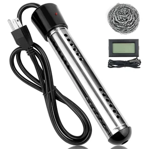 Immersion Water Heater Electric, 2000W Portable Hot Water Heater with Digital LC - Picture 1 of 12