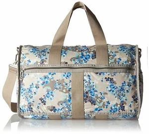 LeSportsac Women's CR Large Weekender Tote Duffel Bag in Flower Cluster Khaki - Picture 1 of 6