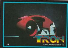 1981 DISNEY TRON SINGLE TRADING CARD #19 Red cycle