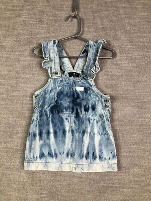 7 For All Mankind Overalls Dress Baby Girls 18M Months Blue Denim Casual Spring — 第 1/4 张图片