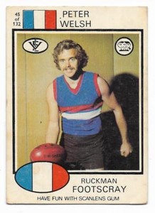 1975 Scanlens (45) Peter WELSH Footscray /: