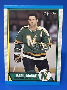1989-90 O-Pee-Chee Basil McRae Rookie Card #216 Minnesota North Stars RC Sharp! - Picture 1 of 2