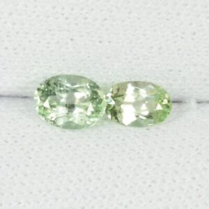 0.60 ct RARE COLLECTOR'S MINT GREEN NATURAL KORNERUPINE  Oval 2pc See Vdo SPL