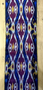 11 Yard HAND MADE UZBEK Natural SILK IKAT ADRAS FABRIC #096 - Picture 1 of 2