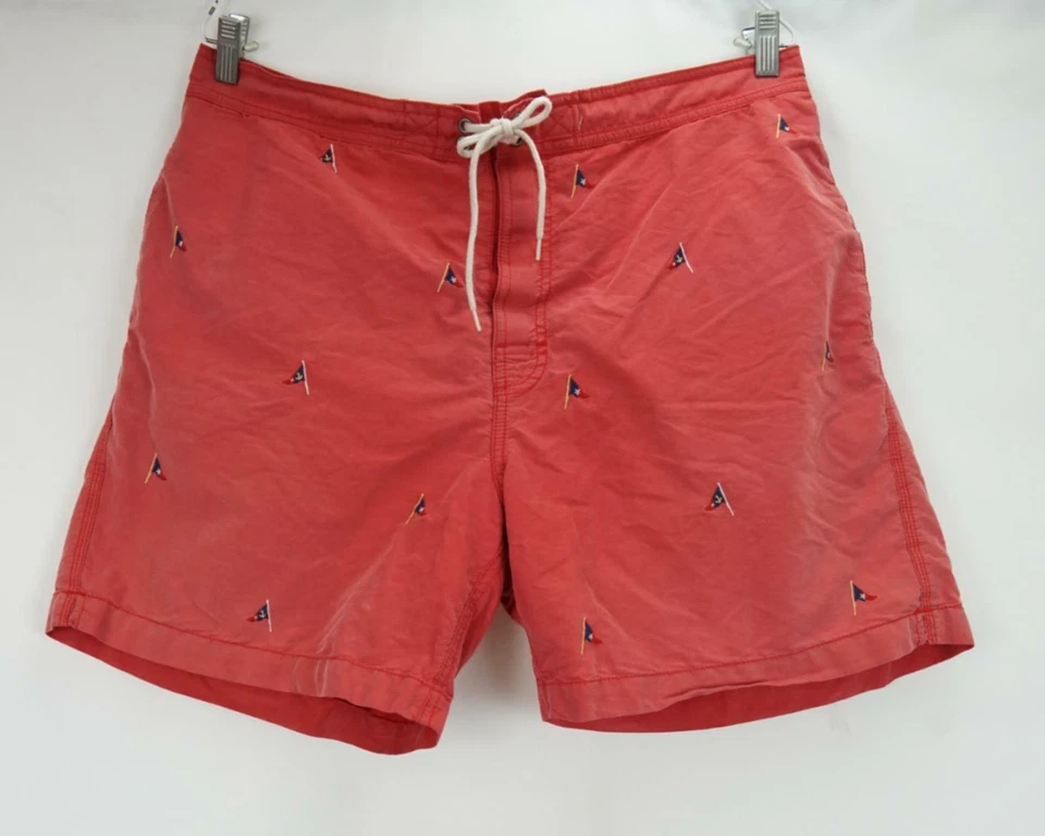De Colección Polo Ralph Lauren Allover Bordado Bandera Traje de Baño Bañador Rosa/Rojo Para Hombre XL Foto 1 de 4