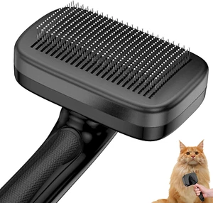 Dog Brush for Shedding Long & Short Haired Dogs, Cat Cleaning Slicker Retractabl - Picture 1 of 12