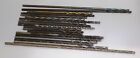 ASSORTED STRAIGHT SHANK DRILL BITS, 1/4" DIAM, 5-5/8" - 13-1/16" OAL, LOT OF 19