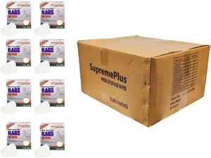 White Terry Towels, Rags For Wiping 40 lbs. Case 8 x 5 LBS. Compressed Boxes - Picture 1 of 7