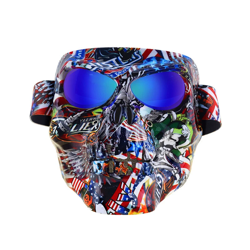 Tactical Protective Shield Full Face Mask Skull Safety Paintball Airsoft Goggles - Image 1 of 4