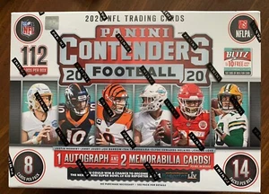 Mega caja sellada Panini Contenders NFL 2020 1 automático y 2 recuerdos Burrow Hurts - Imagen 1 de 1