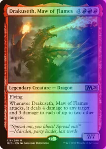 MTG Magic the Gathering Drakuseth, Maw of Flames (136/357) Core Set 2020 LP FOIL - Picture 1 of 1