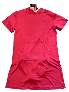 Spyder Swim Set Girl Large 12/12 Pink Hooded Cover Up One Piece Swimsuit 30+ UPF - Picture 1 of 9