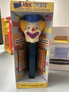 Pez Giant 12" Clown Pez Package Dispenser Blue Hat with Blue Stem - Picture 1 of 1