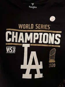 Los Angeles LA Dodgers 2020 World Champion Mens XL Black Long Sleeve T-Shirts - Picture 1 of 3