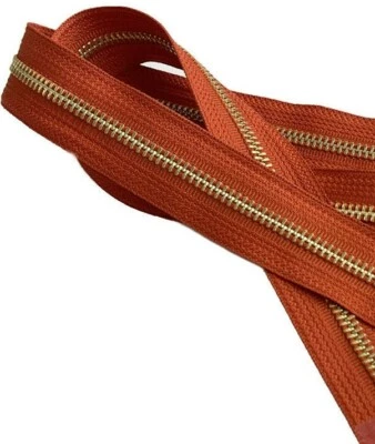 YKK #5 22" Latón Metal Chaqueta Cremallera con Anillo U-TPYE Tirador Separador Hecho en EE. UU. Foto 1 de 4