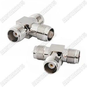 10x TNC hembra a 2 x hembra conector 3 vías adaptador convertidor tipo "T" - Imagen 1 de 4